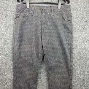 AG Adriano Goldschmied Everett Slim Straight Herringbone Grey Pants 31x34